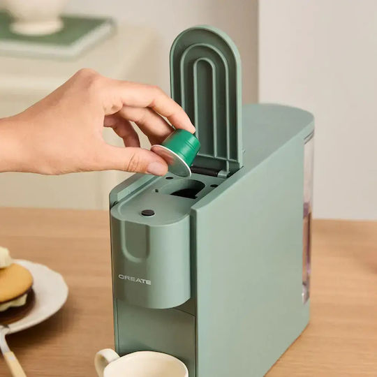 Create Thera Easy Espressor pentru capsule Nespresso cu presiune de 20bar Verde