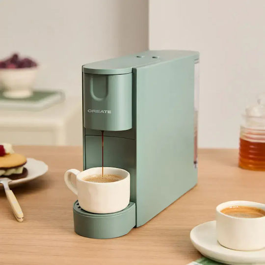 Create Thera Easy Espressor pentru capsule Nespresso cu presiune de 20bar Verde