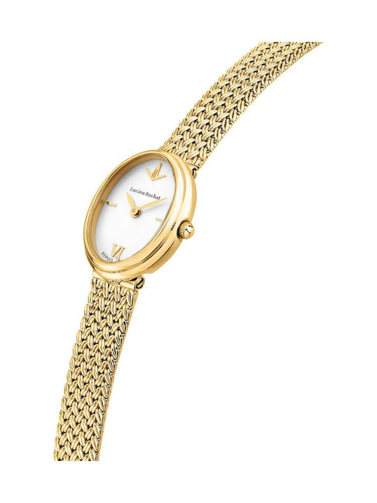 Men's Battery Watch with Gold Stainless Steel Bracelet