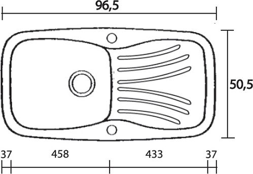 Sanitec Classic 308 Drop-In 97x51см Гранит Celtic Stone