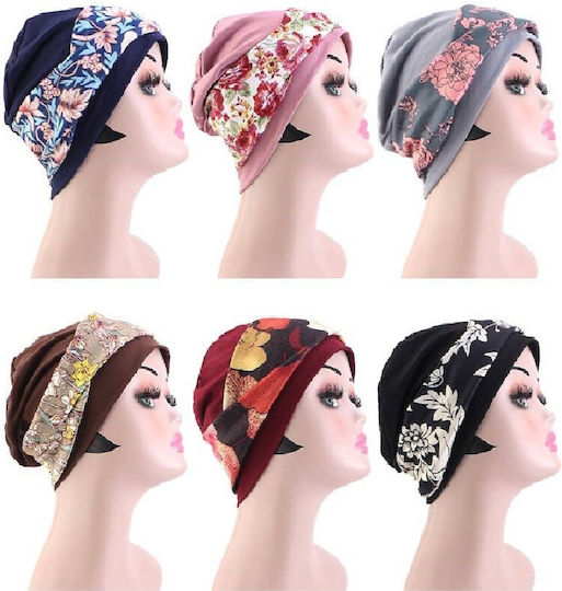 Damen Weiches Turban Haar Stirnbänder Braun Blumen