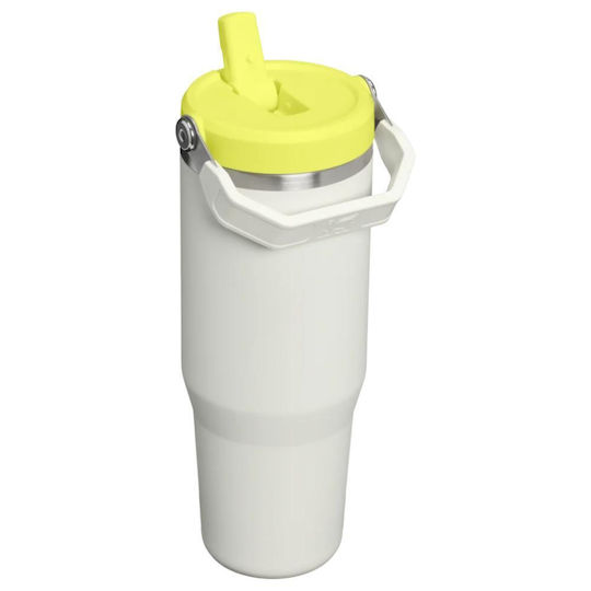 Stanley IceFlow Flip Straw 2.0 Термос Чаша от Неръждаема Стомана Без BPA 890 мл Pale Stone Atomic с Сламка