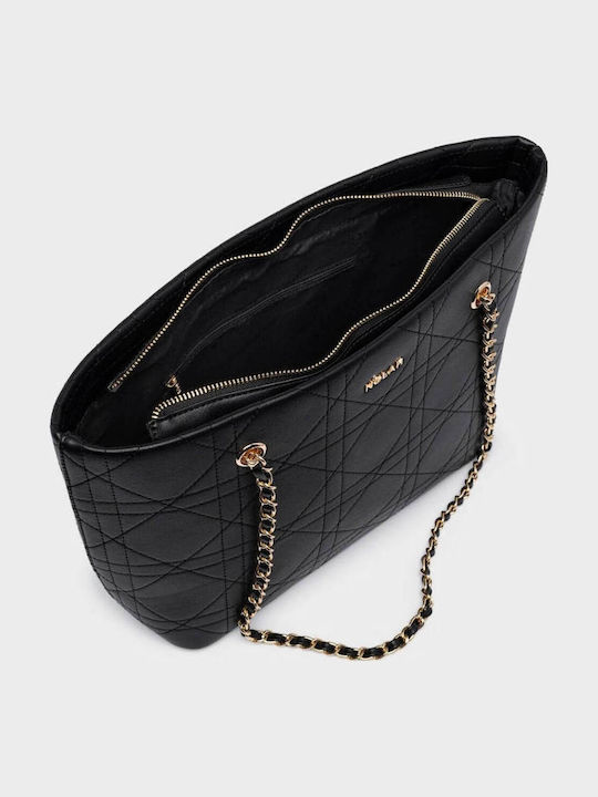 Persefoni Gestrickte Damen-Schultertasche Black