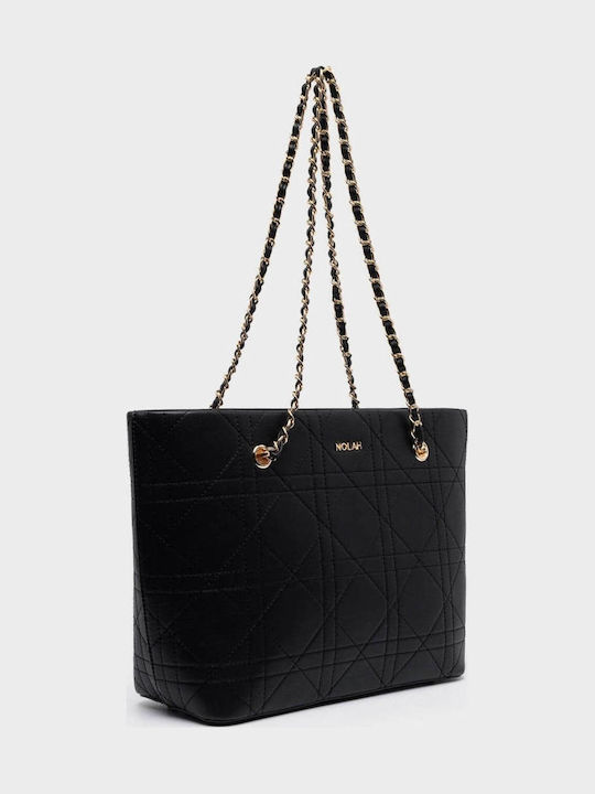 Persefoni Gestrickte Damen-Schultertasche Black