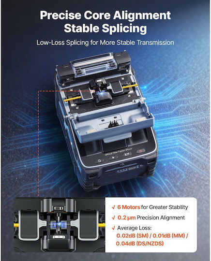 Vevor Vevor Optischer FIber Fusion Splicer Batterien mit Tragetasche
