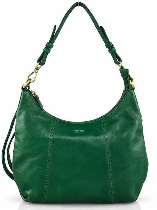Women's Leather Shoulder / Crossbody Bag Green