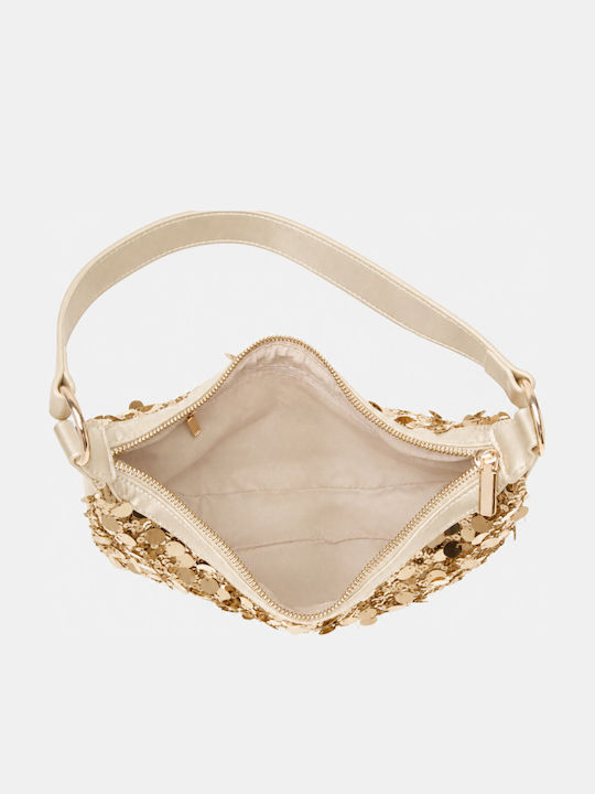Fabric Women's Handbag Shoulder Gold