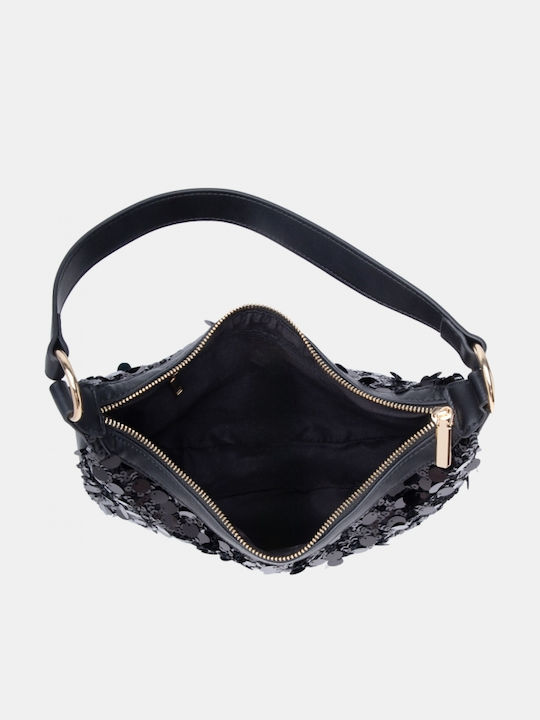 Stoff Damen Handtasche Schulter Schwarz