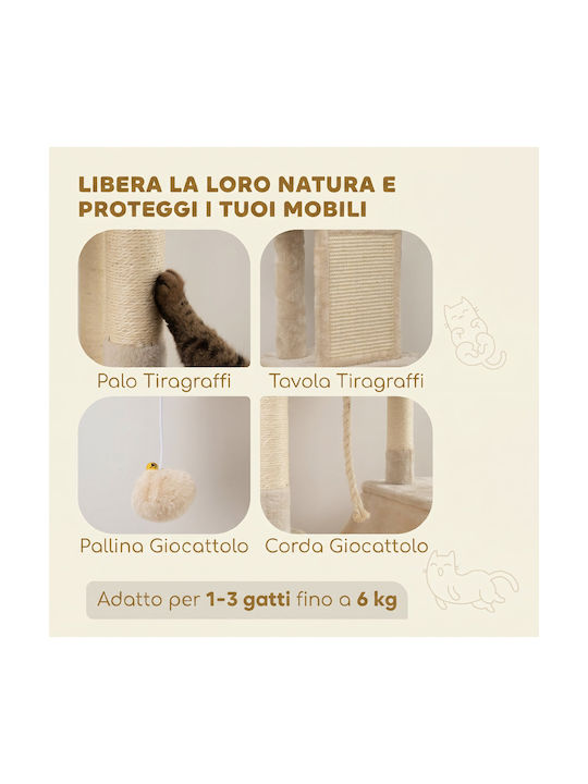 Pawhut Kratzbaum Katzenbaum Beige