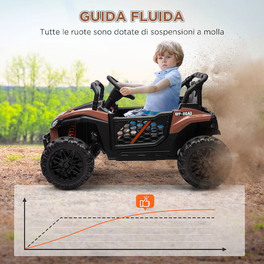 UTV Διθέσιο με Τηλεκοντρόλ 12 Volt Καφέ για 3+ Ετών