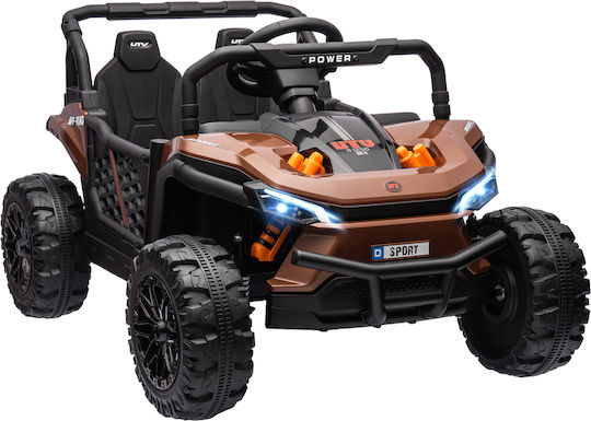 UTV Διθέσιο με Τηλεκοντρόλ 12 Volt Καφέ για 3+ Ετών