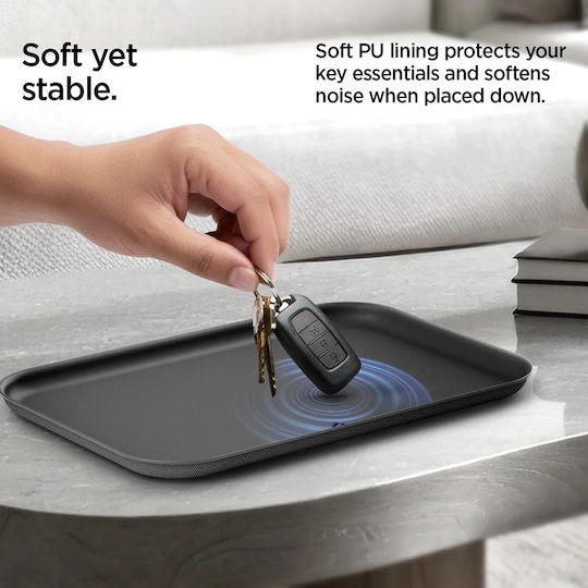 Spigen Диск за Организация Sectional Catchall Tray Ld402 Ahp10135 Многофункционална Организация Стабилен Противоплъзгащ Дизайн Силиконова Основа Черен