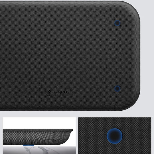 Spigen Диск за Организация Sectional Catchall Tray Ld402 Ahp10135 Многофункционална Организация Стабилен Противоплъзгащ Дизайн Силиконова Основа Черен
