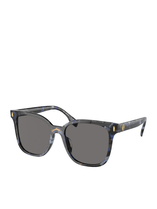 Tory Burch Black Sunglasses with Horn-Rimmed Frame Tory Burch Black Sunglasses with Horn-Rimmed Frame