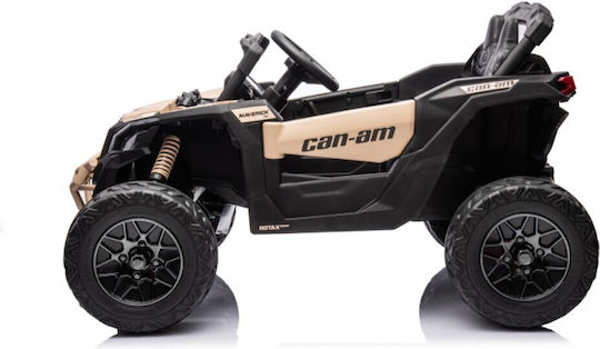 Can-Am Maverick Buggy Двуместен с дистанционно управление Лицензиран 24 волта Бежов за 2+ Години