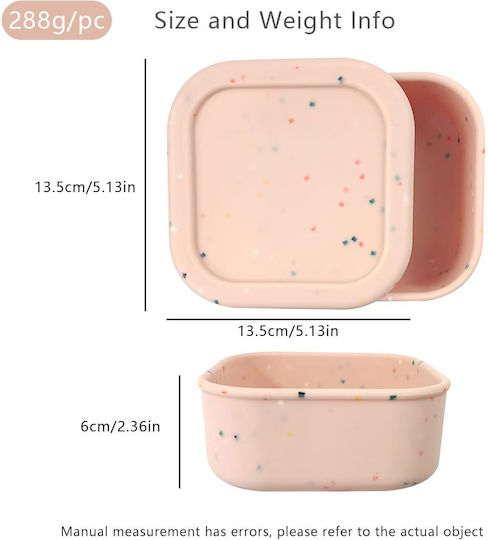 Queen Mother Confetti Kids Food Container from Silicon Pink