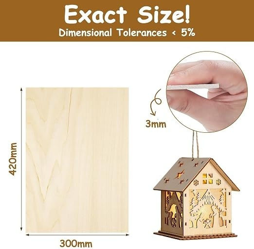 Set de 12 Plăci Plachetă Lavandă A3 Typec 3 Mm 420 X 300 Mm Șablon Pirografie Tăiere Laser Modelism