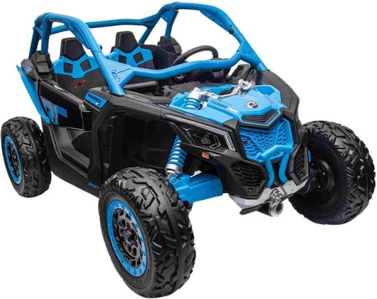 Can-Am Maverick X3 Kinderfahrzeug Doppelsitzer mit Fernbedienung Lizensiert 24 Volt Blau für 3+ Jahre CA001-blau