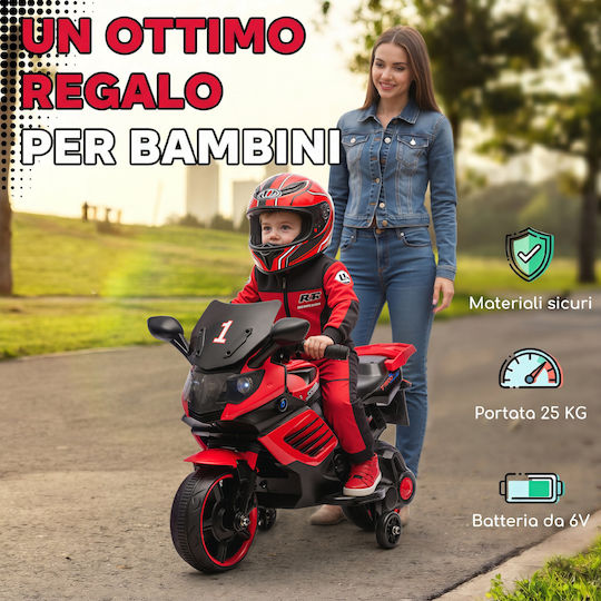 Kids Electric Motorbike 6 Volt Red for 1.5+ Years