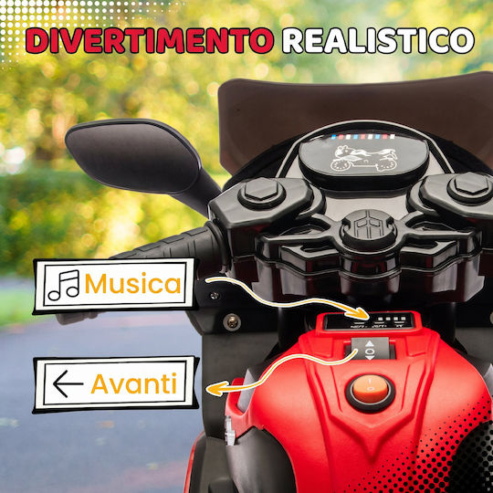 Kids Electric Motorbike 6 Volt Red for 1.5+ Years