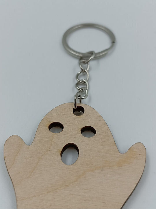 Wooden Halloween Keychain Ghost Phantom Suga Style