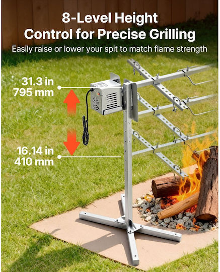 Vevor Edelstahl Spitzen Grill für Lamm mit Motor