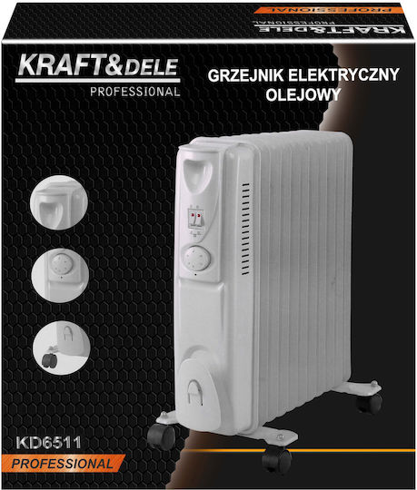 Kraft & Dele Radiator cu ulei cu 11 felii 2500W