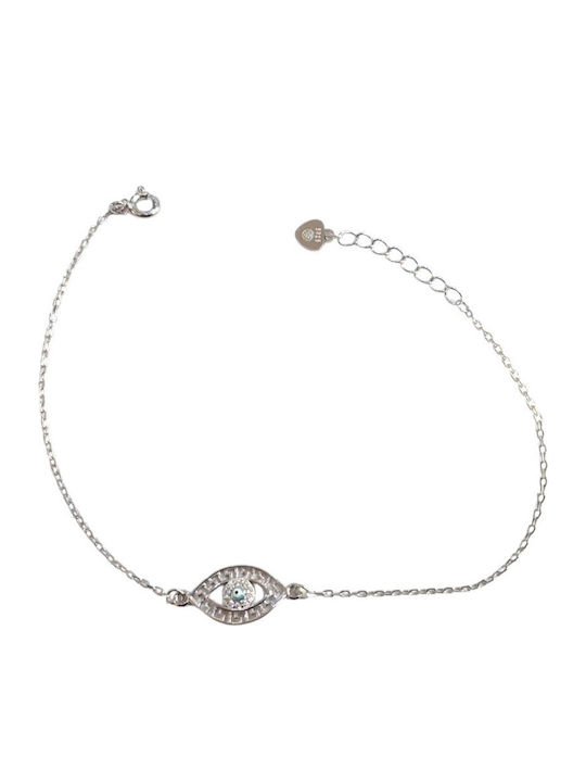 Prince Silvero Damenträgerarmband mit Auge-Design aus Silber 16cm