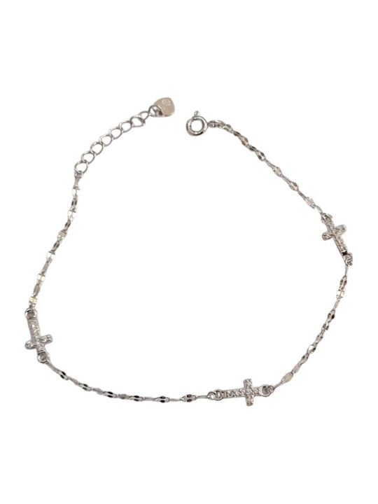 Prince Silvero Damentrauring mit Kreuz-Design aus Silber mit Zirkon 15cm