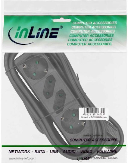 InLine InLine Steckdosenleiste 4 Steckdosen mit 1,5m Kabel