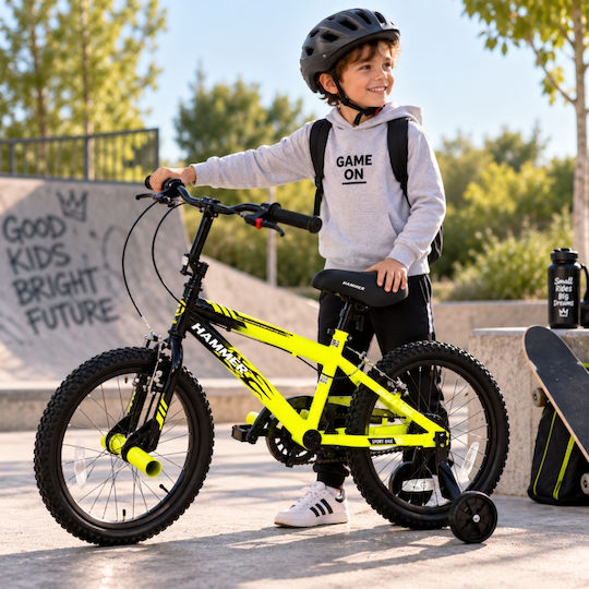 Hammer 18" Kids' Bicycle BMX Yellow