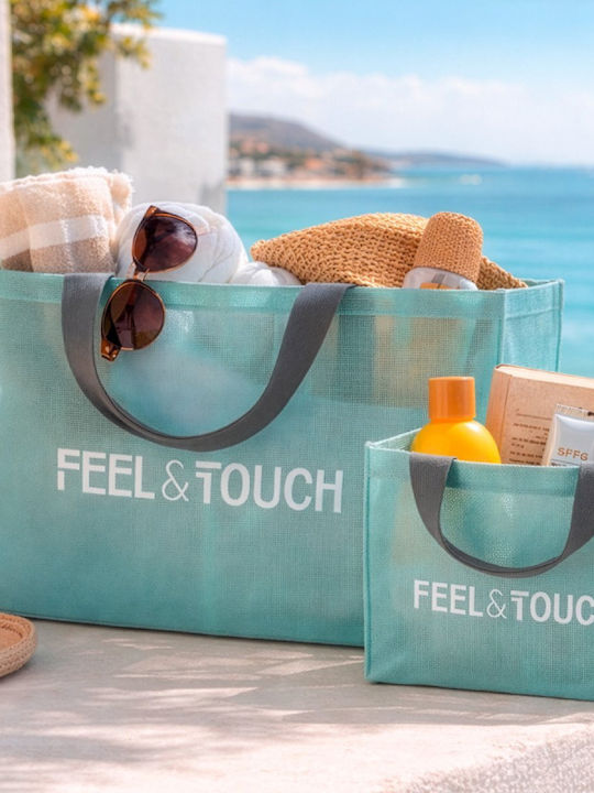 Feel & Touch Πλαστική Τσάντα Θαλάσσης Τιρκουάζ Feel & Touch Πλαστική Τσάντα Θαλάσσης Τιρκουάζ