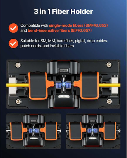 Vevor Vevor Optischer FIber Fusion Splicer Batterien mit Fall