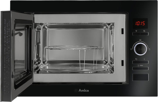 Amica Вградена Микровълнова Фурна с Грил 25lt Черен