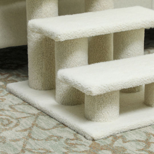 Pawhut Dog Car Steps for Dog Beige