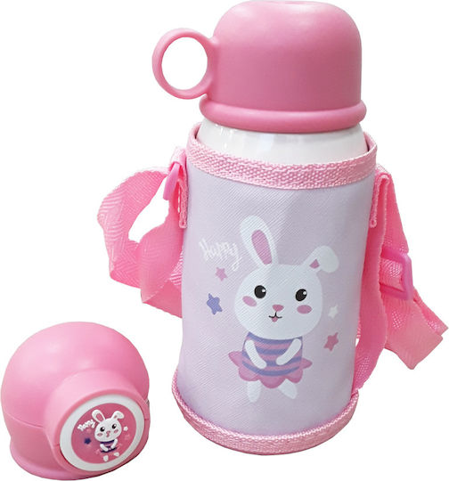 Beboulino Kinder Trinkflasche mit Stroh Rosa