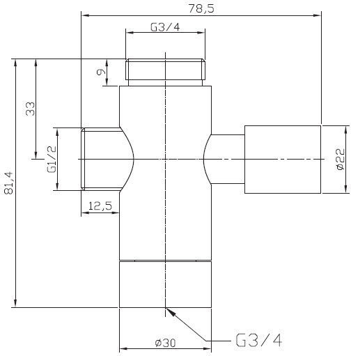 Diverter 3 4'' Male-1 2'' Male-3 4'' Female Dv3800 Piccadilly