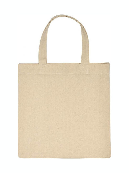 Ubag Siena Wide Shopping Bag Button Medium Size 100% Cotton 220grs 30x30x19cm Natural