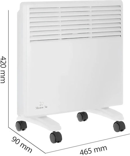 Mission Air Miami Konvektorheizung Boden 1000W 46.5x42cm Weiß