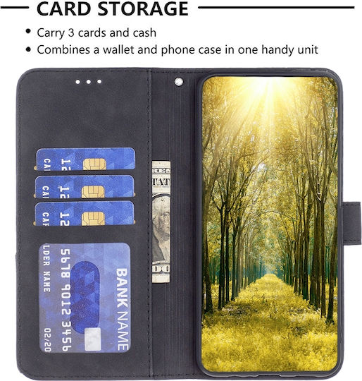 Binfen Color Motorola Edge 50 5g Fusion Leather Wallet Case Black