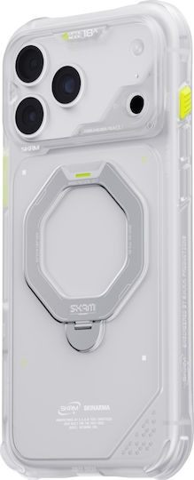 Case Skinarma Saturn Magsafe + Rotating Kick Stand Iphone 18 Pro Max 17 Pro Max Frost