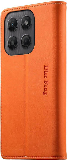 Motorola Edge 70 Fusion 5g Case Dierfeng Leather Wallet Orange