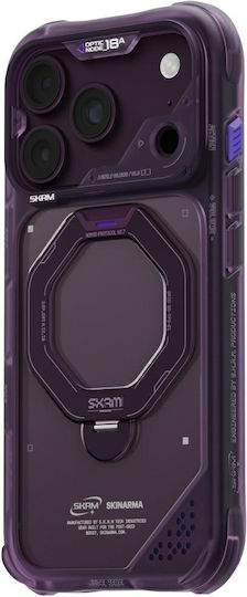 Case Skinarma Saturn Magsafe + Rotating Kick Stand Iphone 18 Pro 17 Pro Burgundy