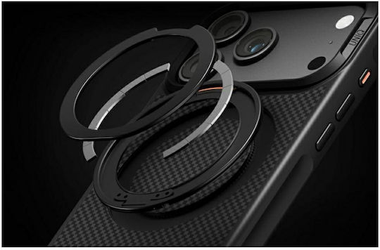 Uniq Keva Лилав Калъф за Мобилен Телефон iPhone 18 Pro iPhone 17 Pro Magclick Зареждане Черен