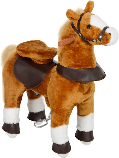Aiyaplay Rocking Horse Toy for 3+ Months with Sounds & Wheels for Weight up to 60kg Brown