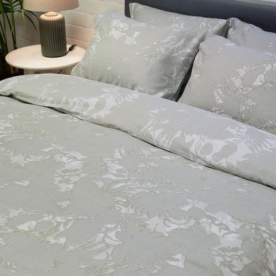 Single Duvet Cover Set 165x245 Naf-naf Diamond 252 Amethyst Green