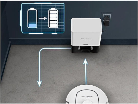 Rowenta X-plorer Serie 380+ Animal & Allergy Aspirator Robot cu Cartografiere Laser și Putere de Aspirație 4000Pa Albă