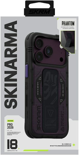 Case Skinarma Phantom Magsafe + Grip Stand Iphone 18 Pro 17 Pro Burgundy