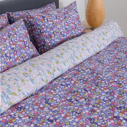 Single Duvet Cover Set 165x245 2-Sided Naf-naf Summit 155 Elbrus Lilac