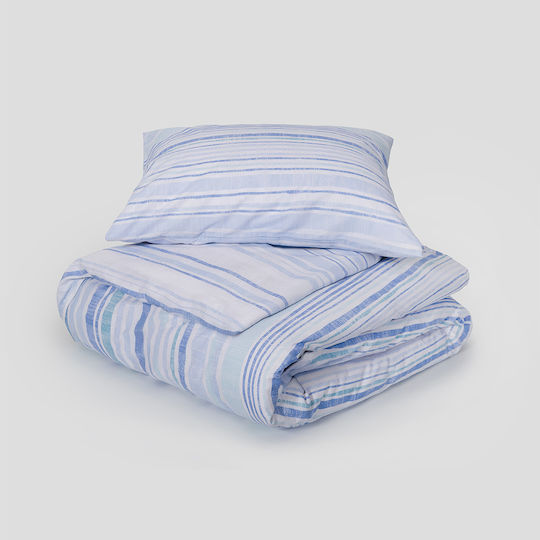 Duvet Cover Double Set 225x245 2 Sided Naf-naf Summit 151 Vinson Blue